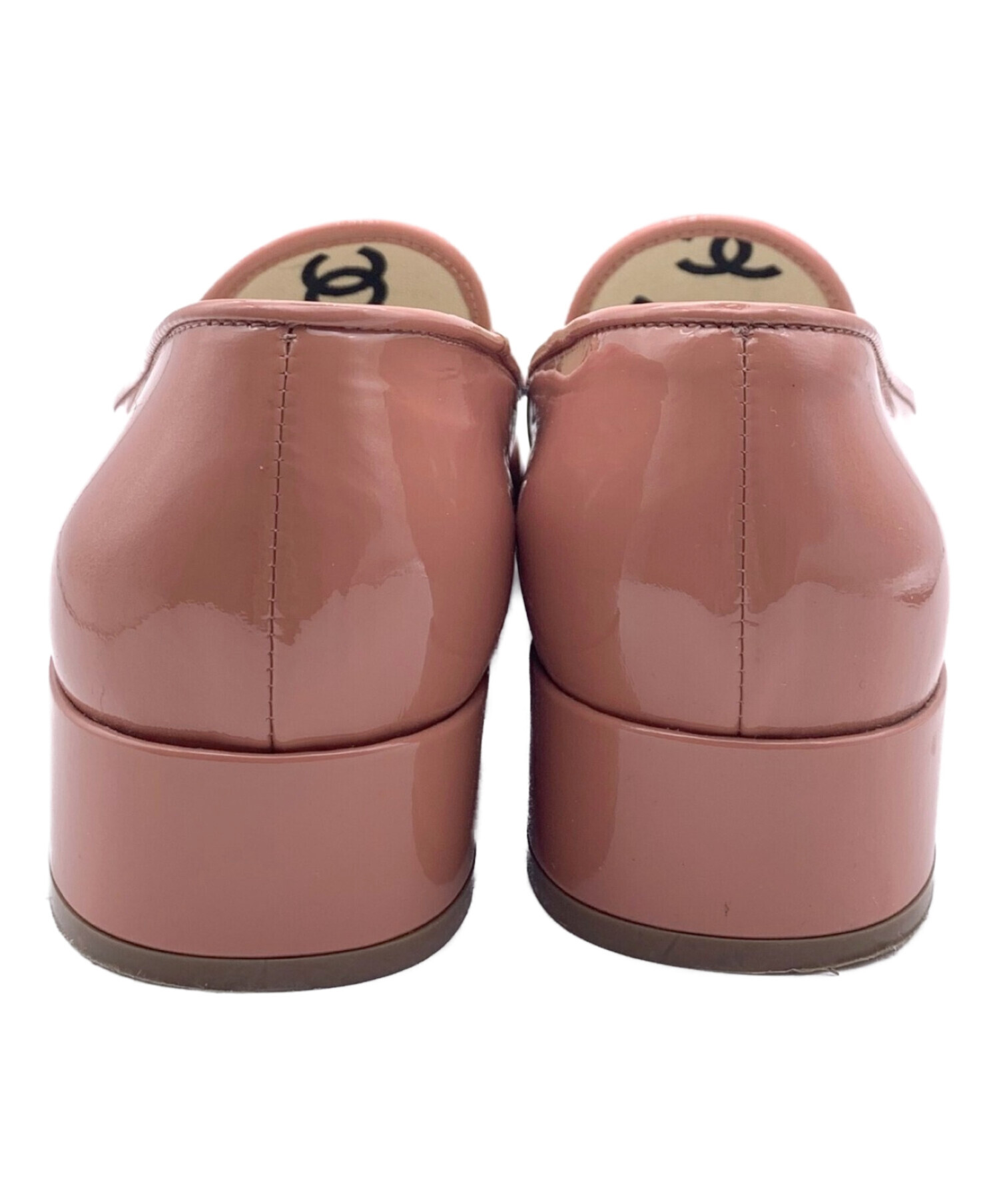 中古・古着通販】CHANEL (シャネル) エナメルタッセルシューズ ピンク 