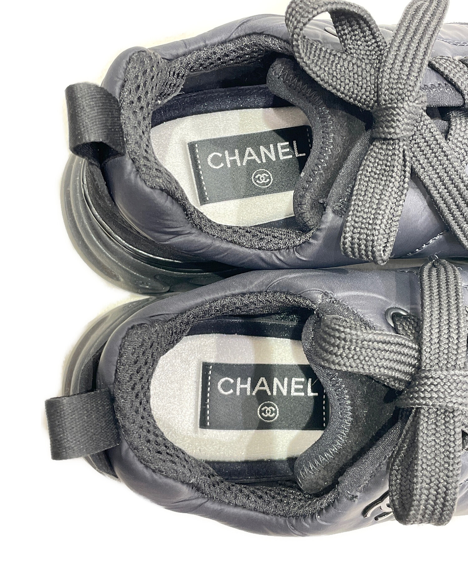 中古・古着通販】CHANEL (シャネル) ナイロンスウェードスニーカー 
