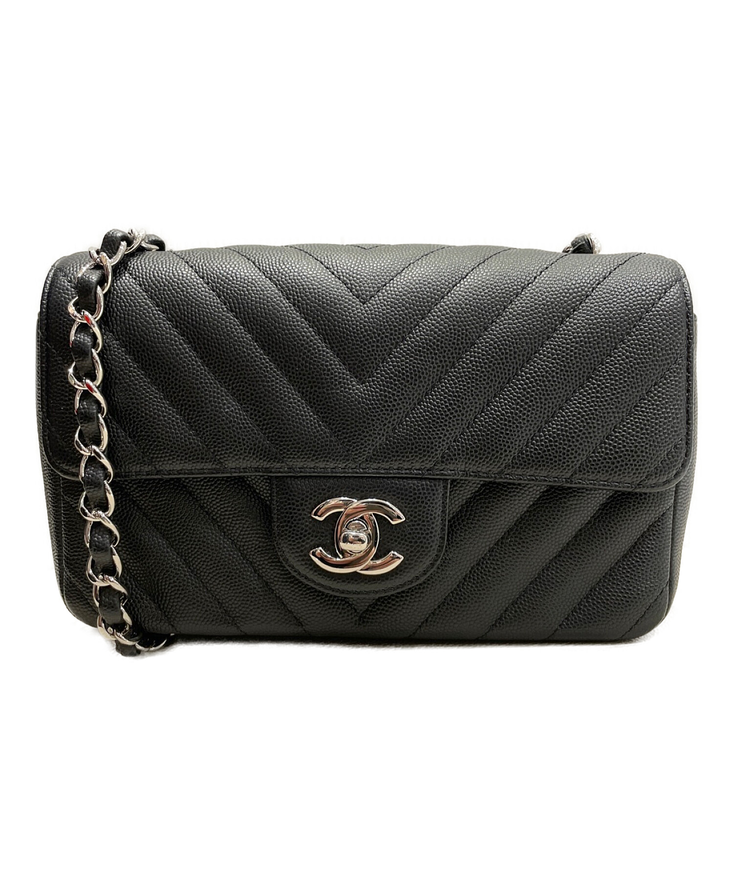 中古・古着通販】CHANEL (シャネル) Vステッチチェーンショルダー 