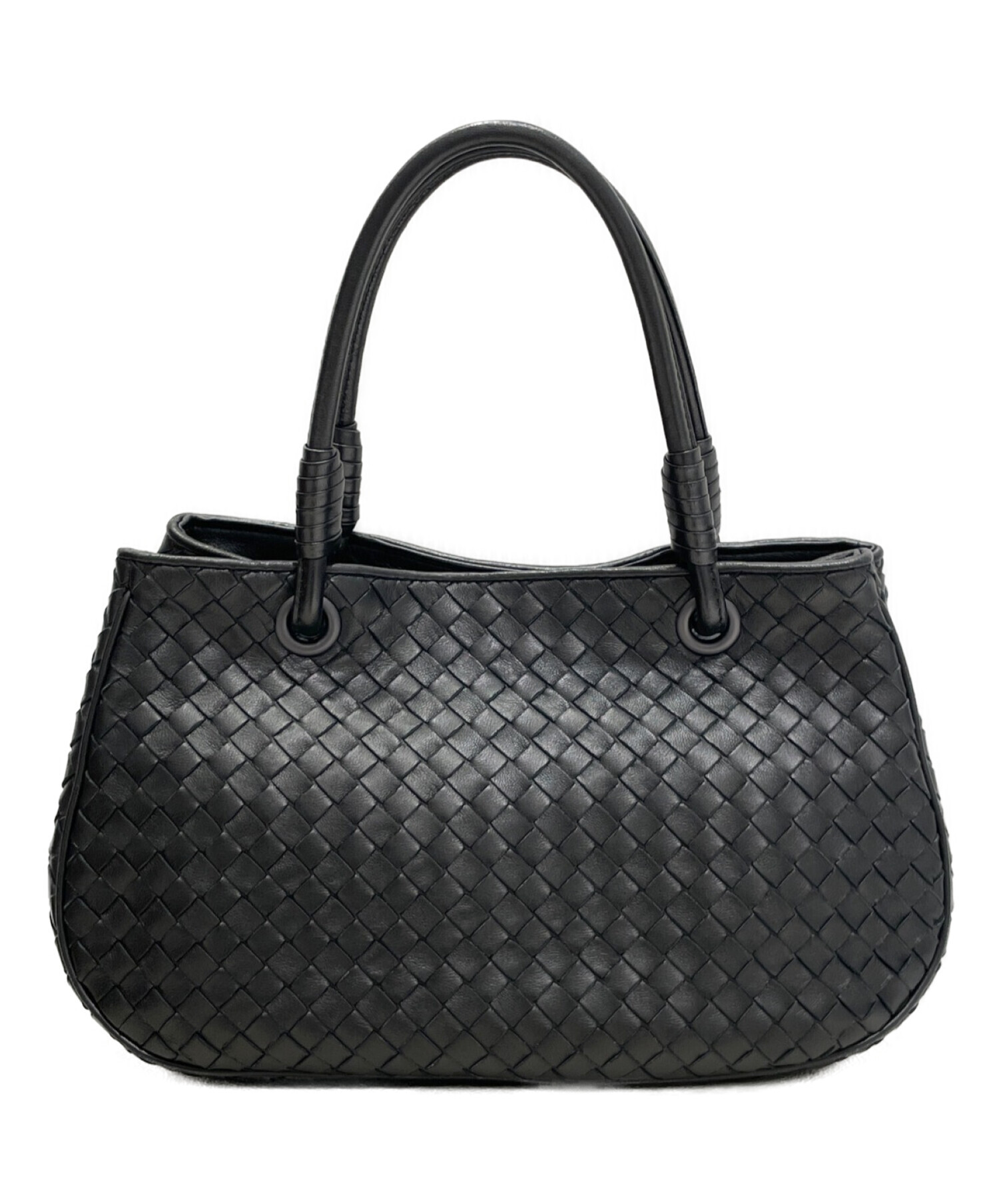 未使用 ボッテガヴェネタ イントレチャート サッチェル ハンドバッグ レディース 中古・古着通販】BOTTEGA VENETA (ボッテガベネタ) イントレチャート