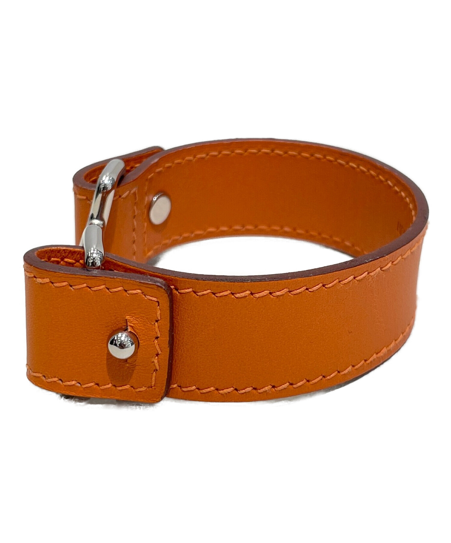 中古・古着通販】HERMES (エルメス) ナイト Hブレスレット オレンジ