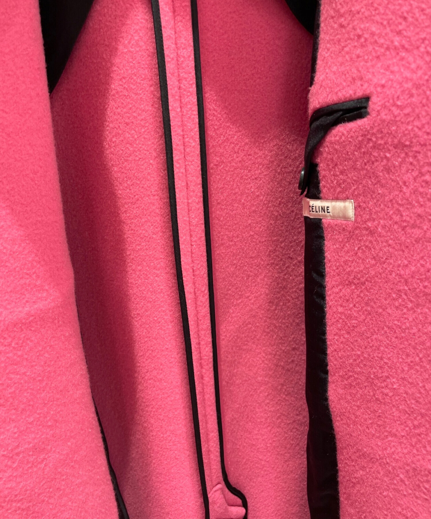 中古・古着通販】CELINE (セリーヌ) エッグクロンビーコート ピンク 中古・古着通販】CELINE (セリーヌ) エッグクロンビーコート ピンク