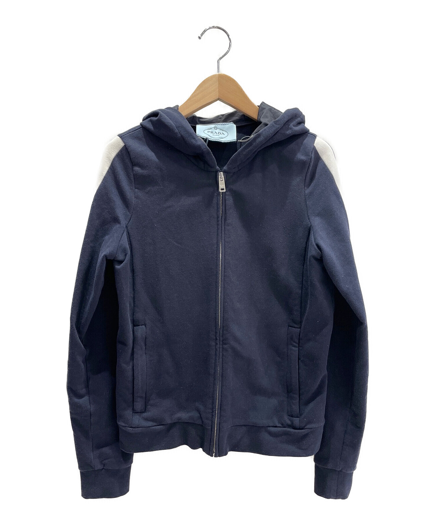 中古・古着通販】PRADA (プラダ) ジップパーカー ネイビー サイズ:M 