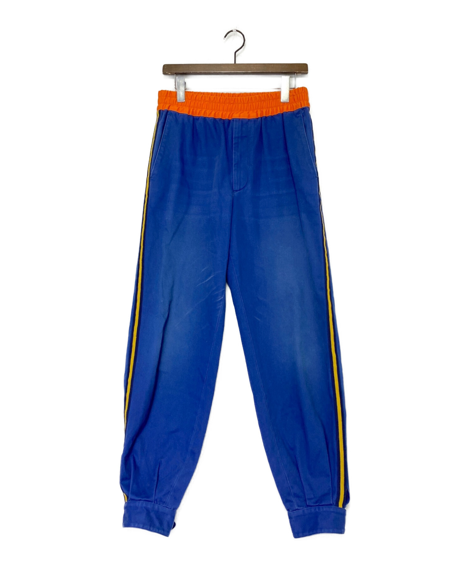 中古・古着通販】GUCCI (グッチ) サイドラインパンツ ブルー サイズ:44