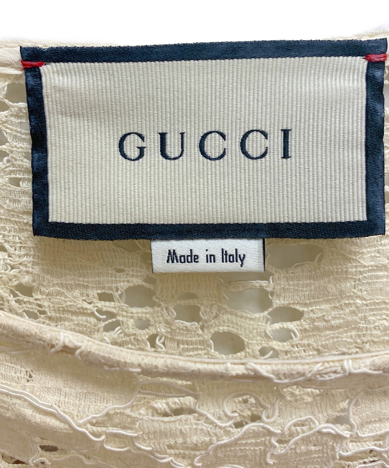 中古・古着通販】GUCCI (グッチ) GGワッペンストライプ ワンピース