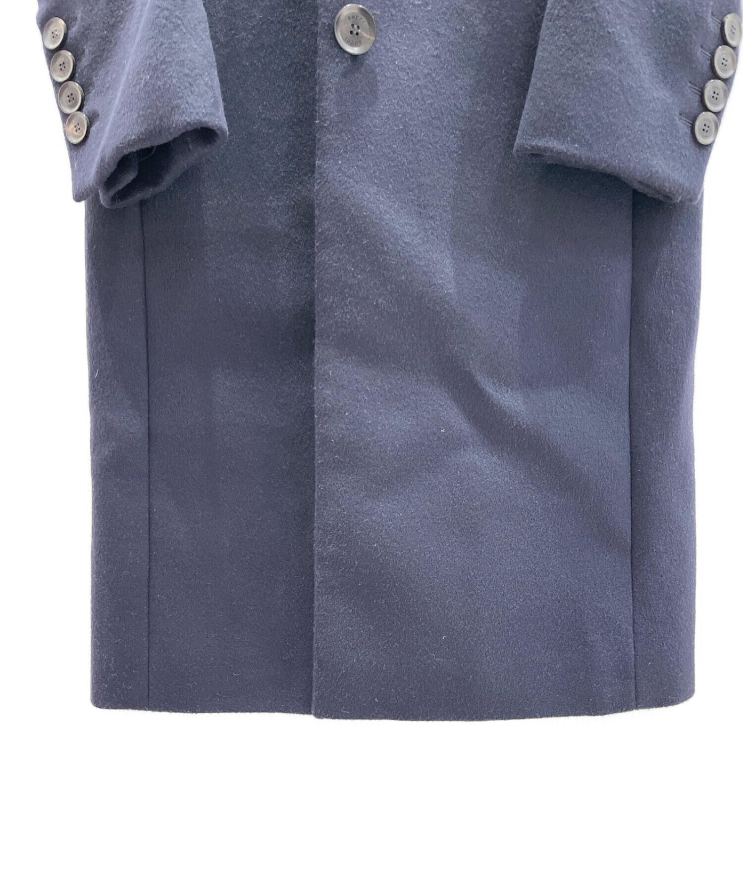 中古・古着通販】GUCCI (グッチ) チェスターコート ネイビー サイズ:36