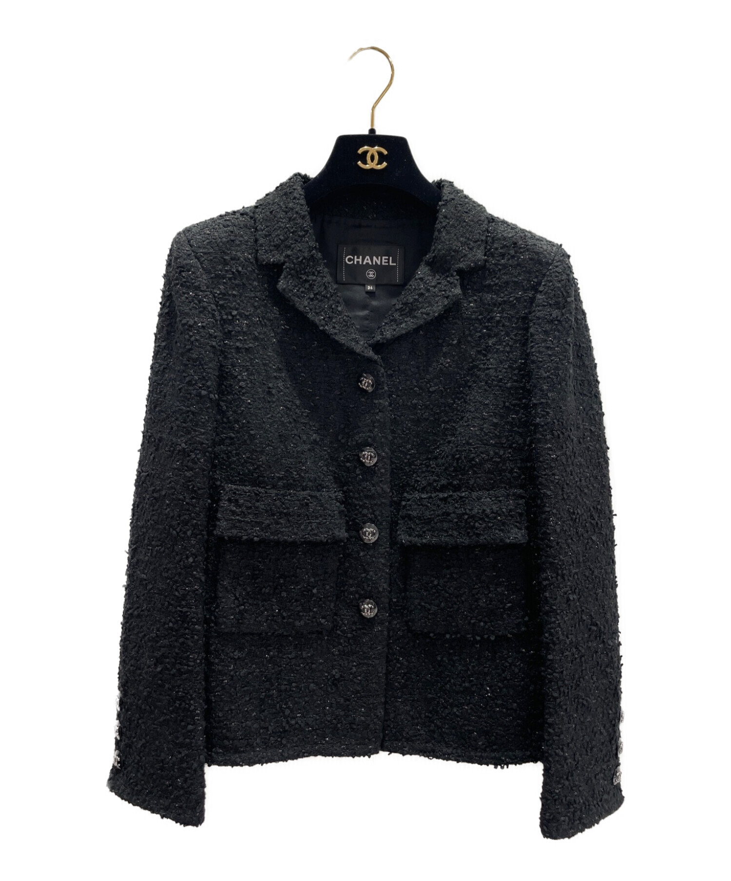 中古・古着通販】CHANEL (シャネル) セットアップツイードジャケット 