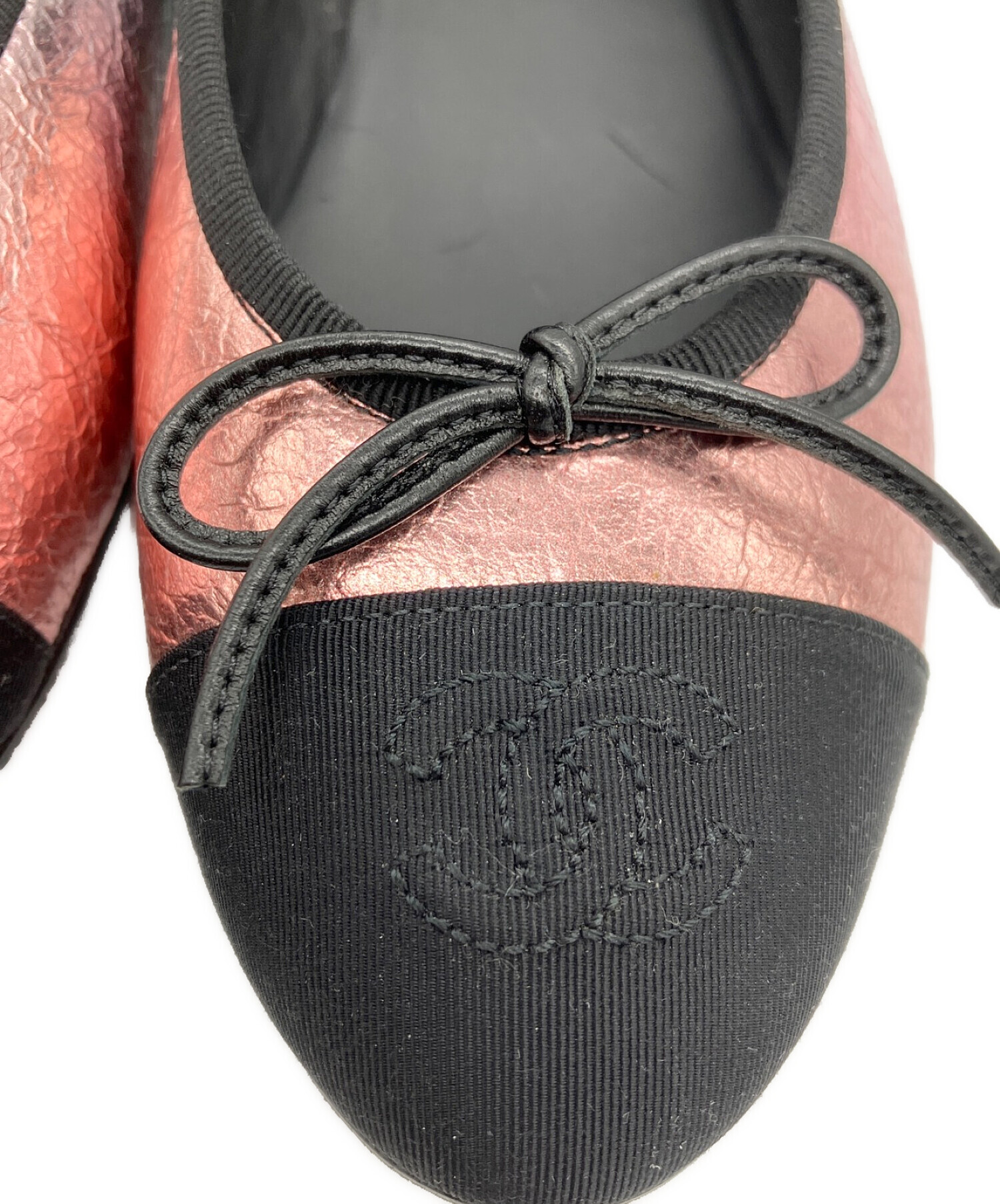 中古・古着通販】CHANEL (シャネル) バレエパンプス メタリック