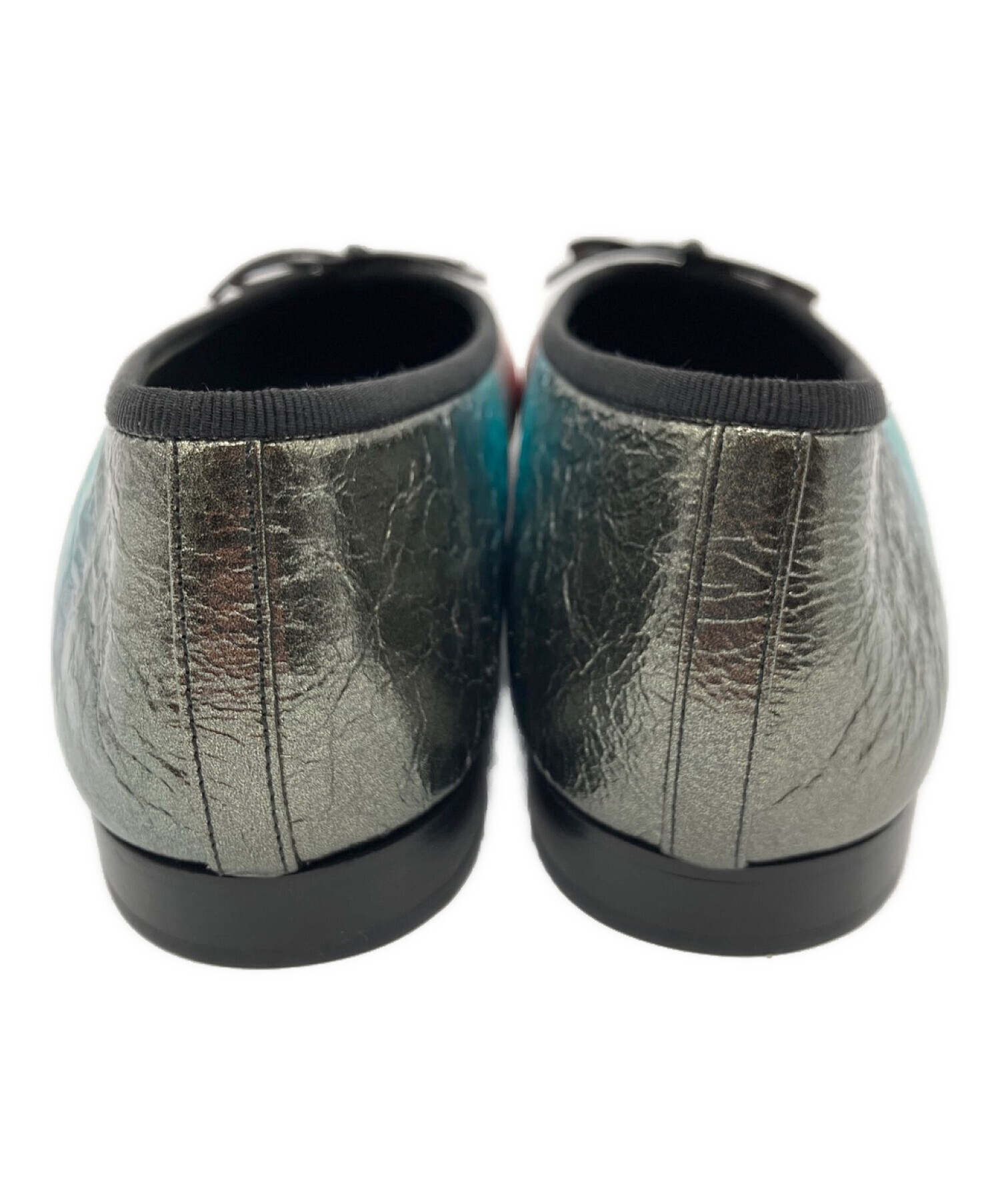 中古・古着通販】CHANEL (シャネル) バレエパンプス メタリック