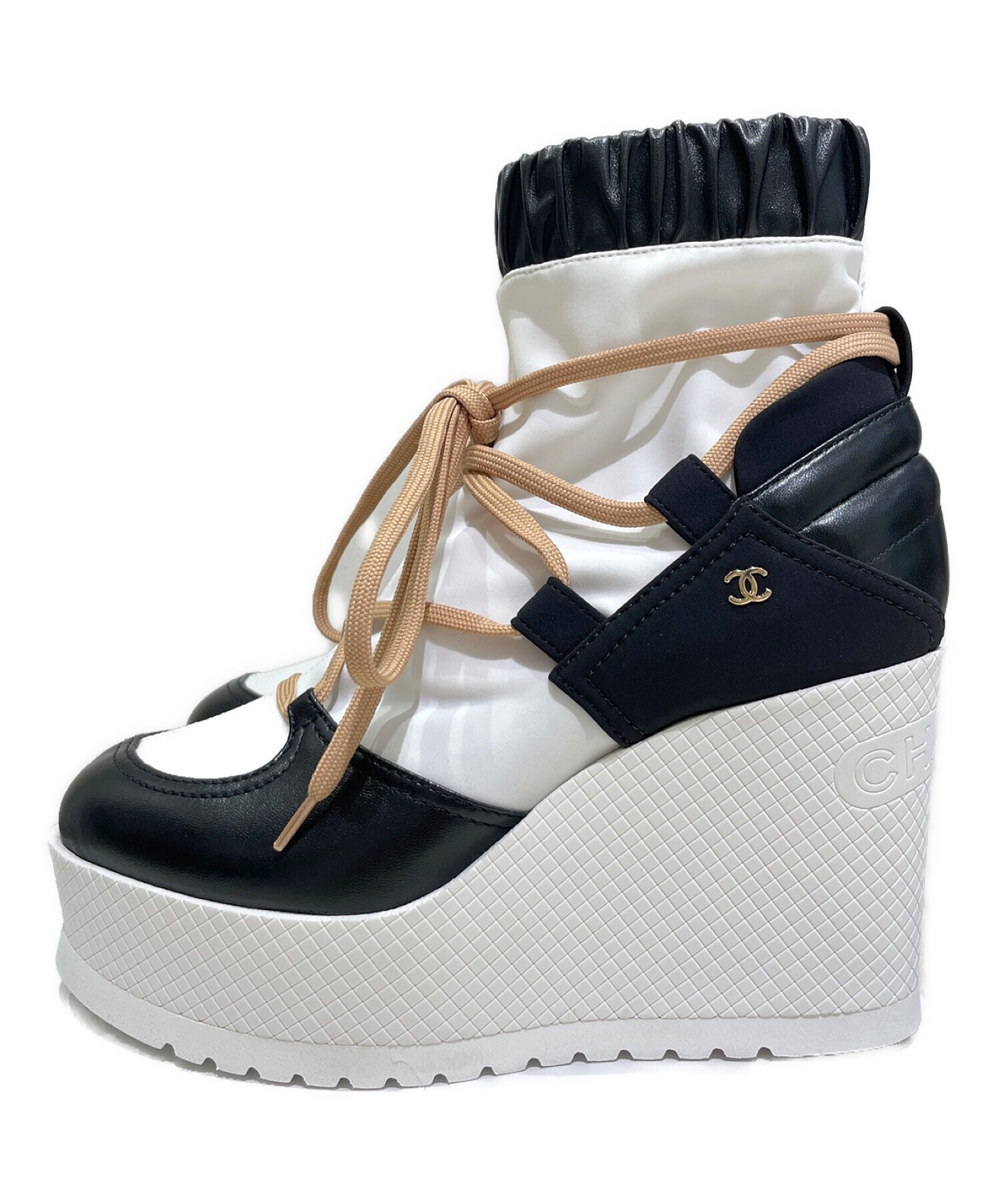 中古・古着通販】CHANEL (シャネル) ウェッジソールスニーカー