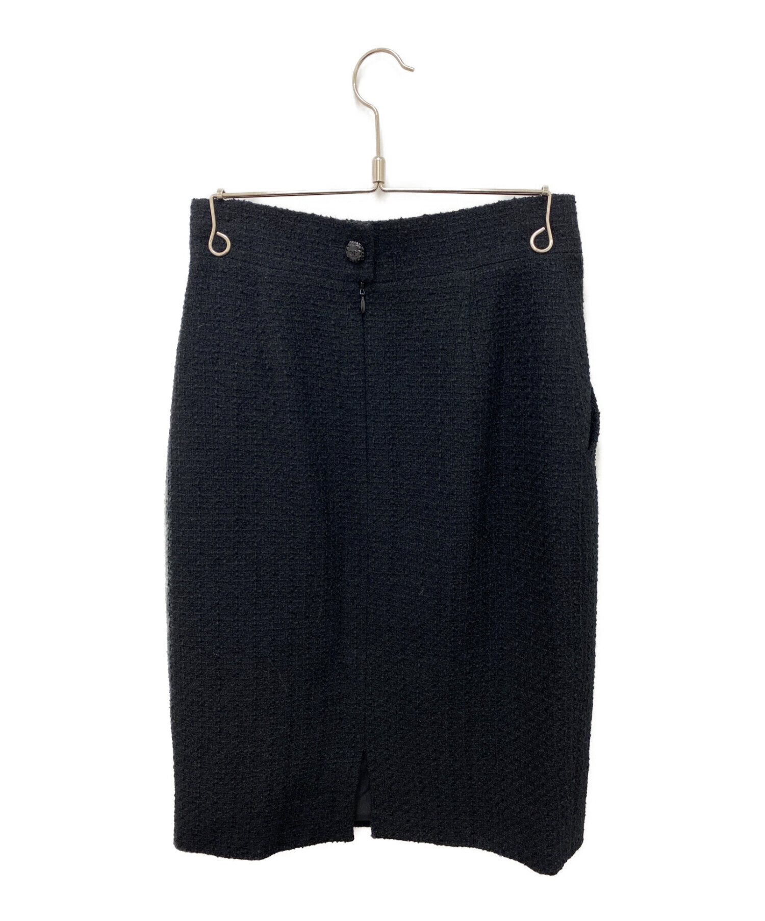 中古・古着通販】CHANEL (シャネル) ツイードセットアップ ブラック