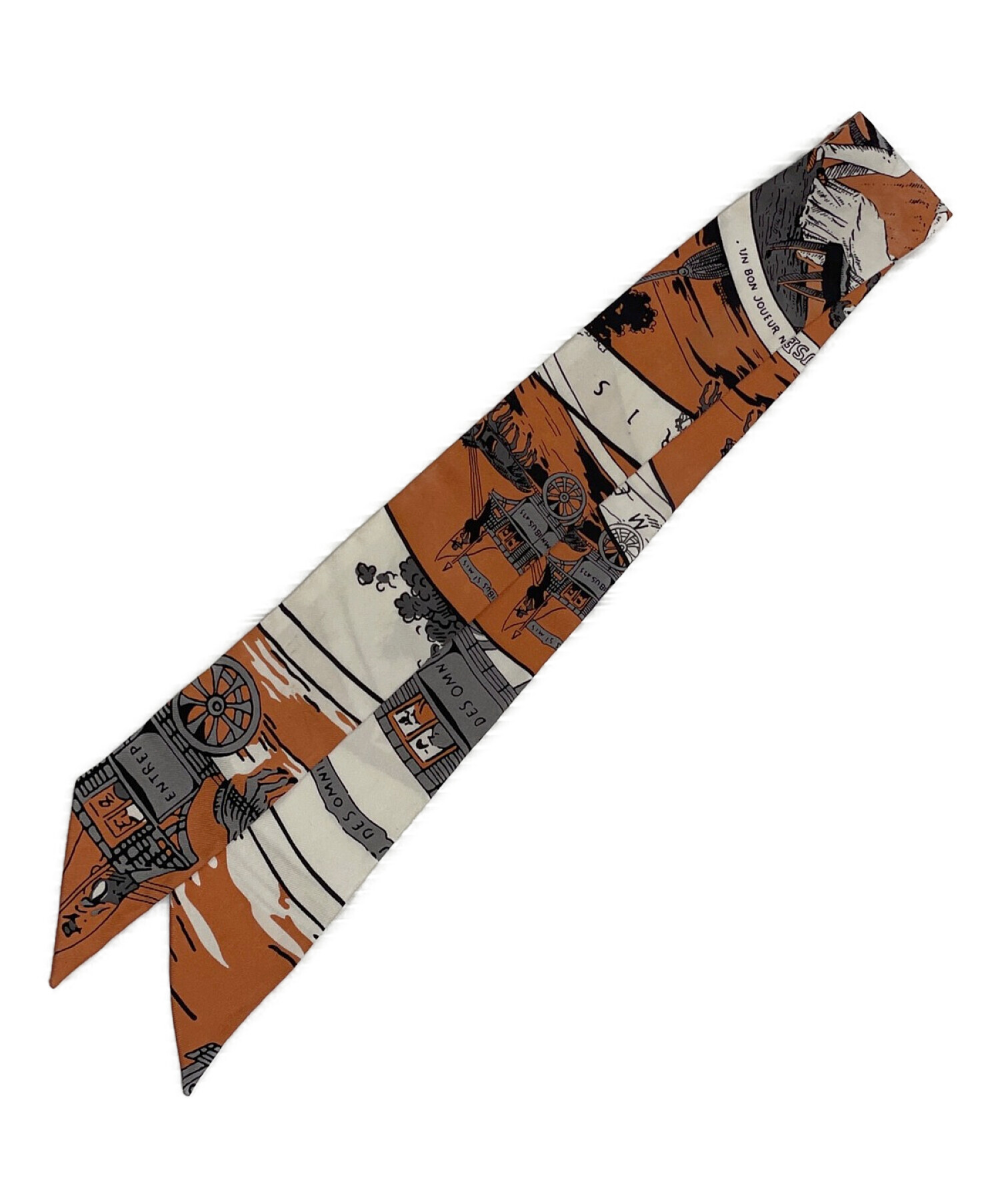 中古・古着通販】HERMES (エルメス) ツイリー ブラウン サイズ