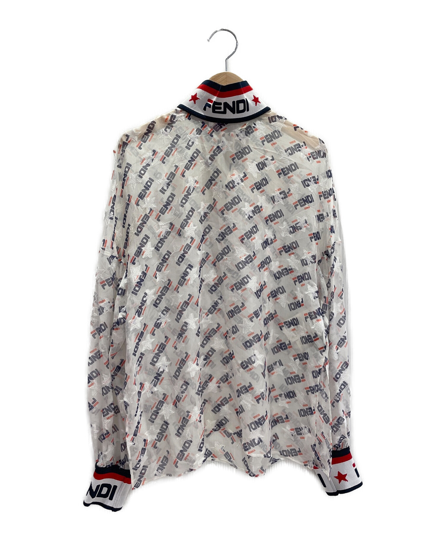 中古・古着通販】FENDI (フェンディ) ハイネックブラウス ホワイト