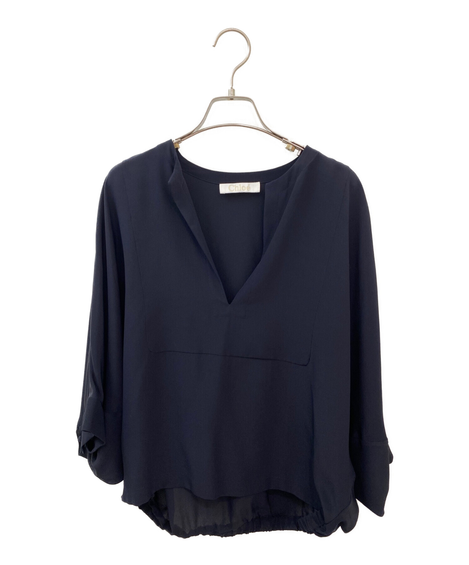 中古・古着通販】Chloe (クロエ) プルオーバーブラウス ネイビー