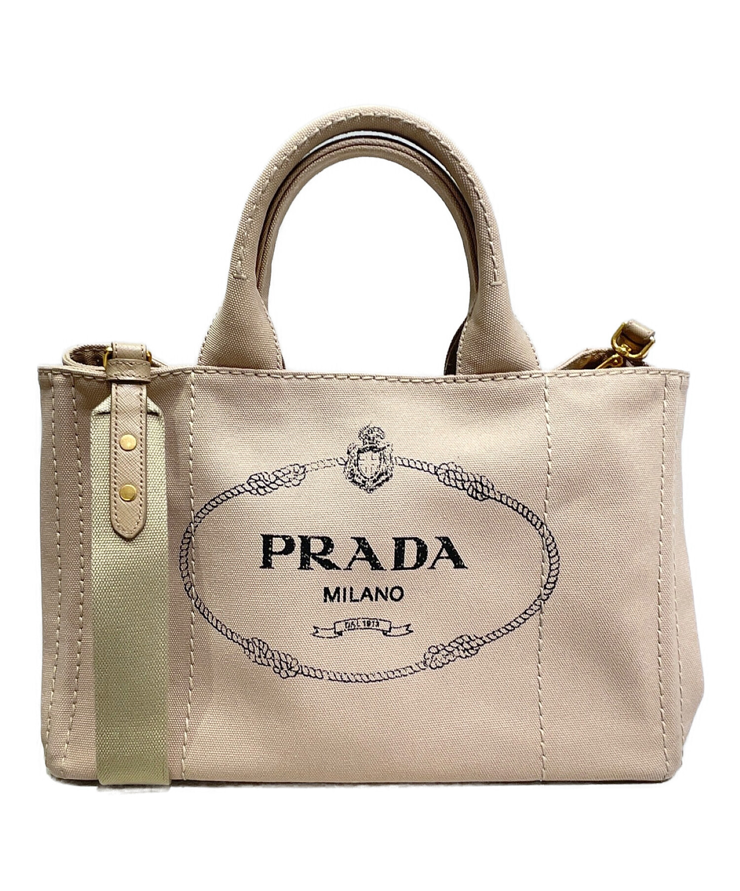 中古・古着通販】PRADA (プラダ) カナパM ベージュ サイズ:M｜ブランド 
