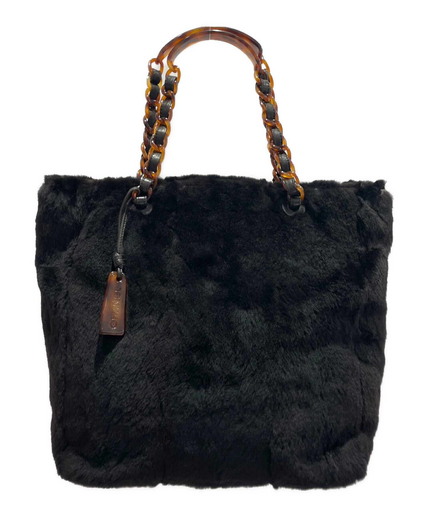 中古・古着通販】CHANEL (シャネル) ファートートバッグ ダーク