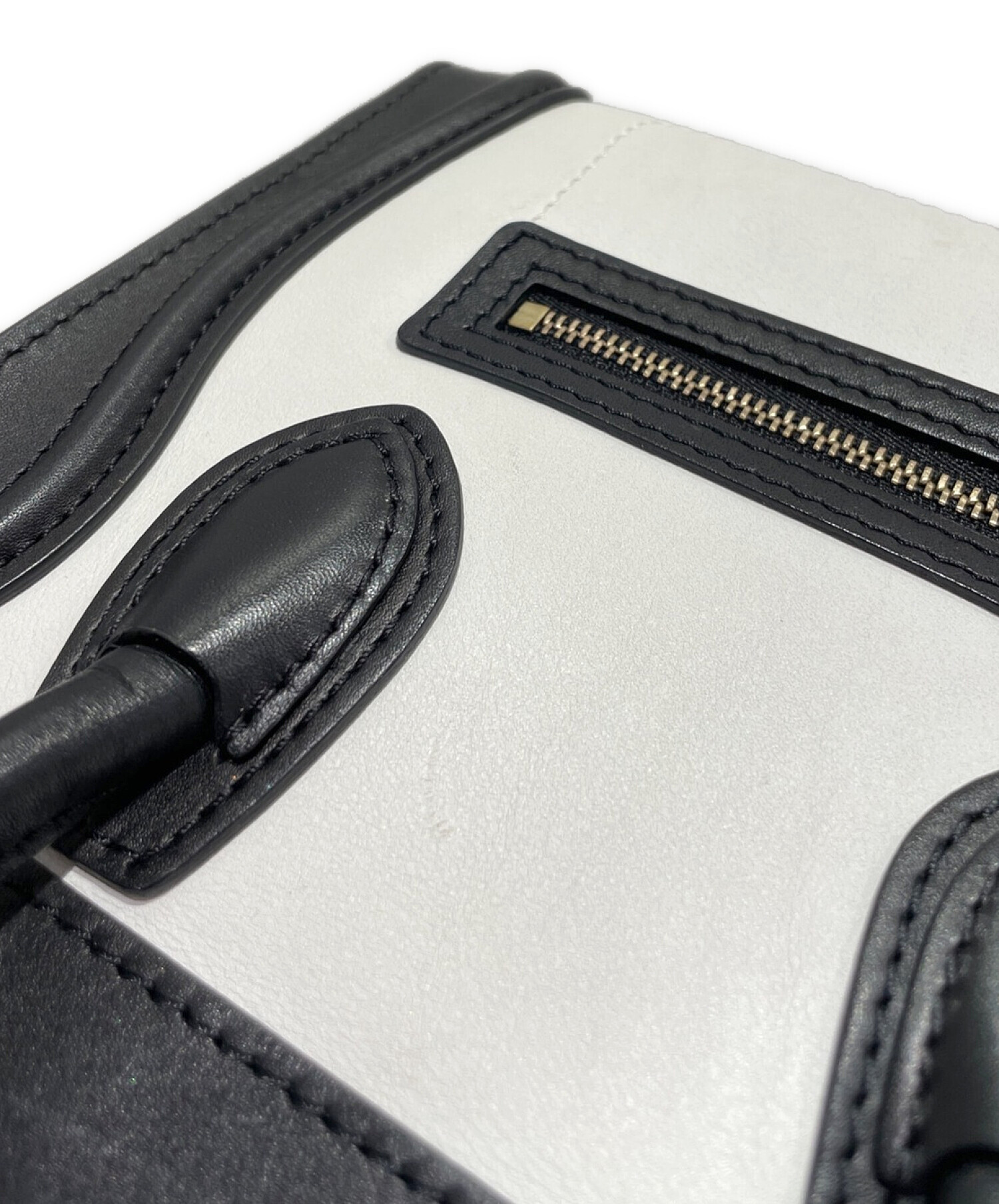 中古・古着通販】CELINE (セリーヌ) ラゲージ ナノショッパー ホワイト