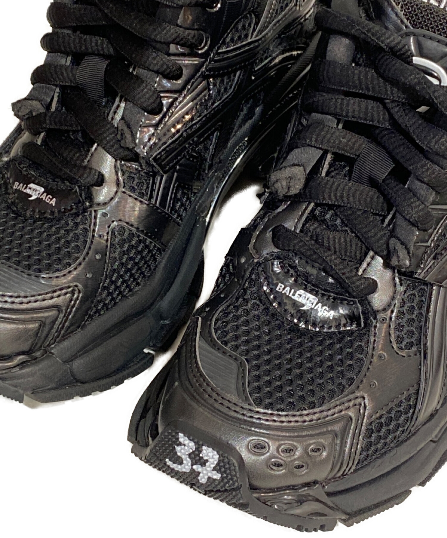 値下げ　BALENCIAGA Runner スニーカー 37 ブラック 中古・古着通販】BALENCIAGA (バレンシアガ) RUNNERスニーカー