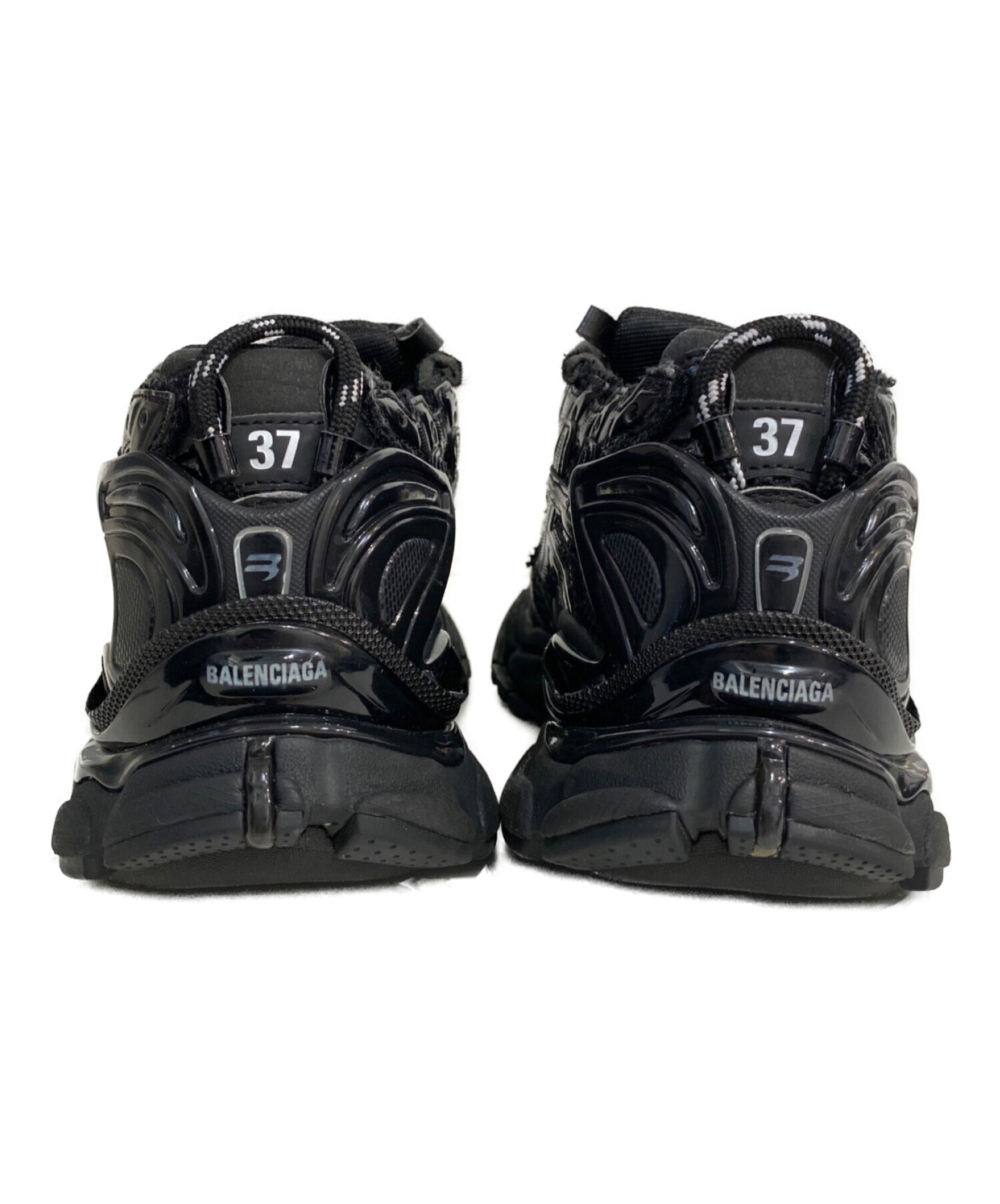値下げ　BALENCIAGA Runner スニーカー 37 ブラック 中古・古着通販】BALENCIAGA (バレンシアガ) RUNNERスニーカー