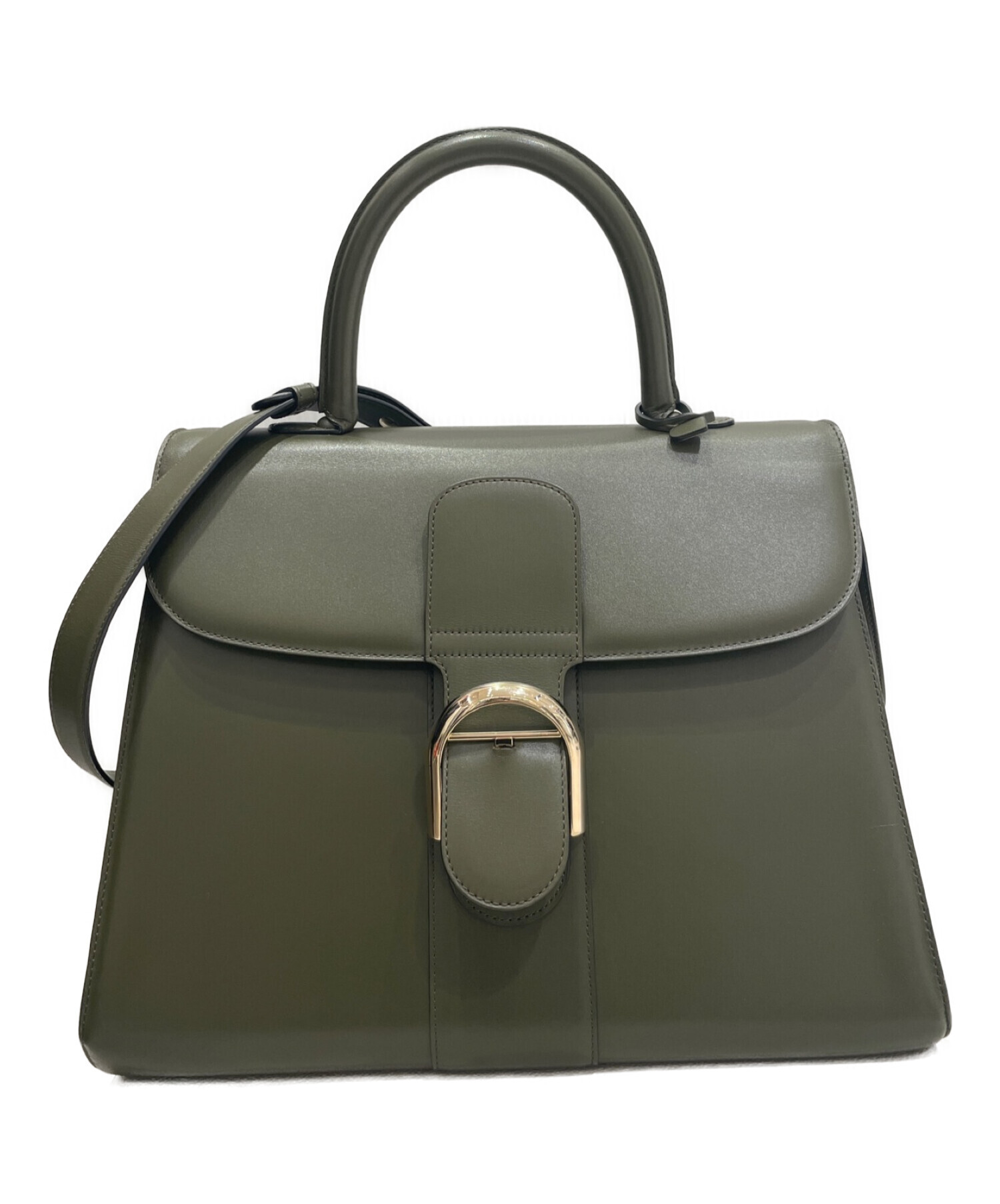 中古・古着通販】DELVAUX (デルヴォー) ブリヨンGM オリーブ サイズ:GM 中古・古着通販】DELVAUX (デルヴォー) ブリヨンGM オリーブ サイズ:GM