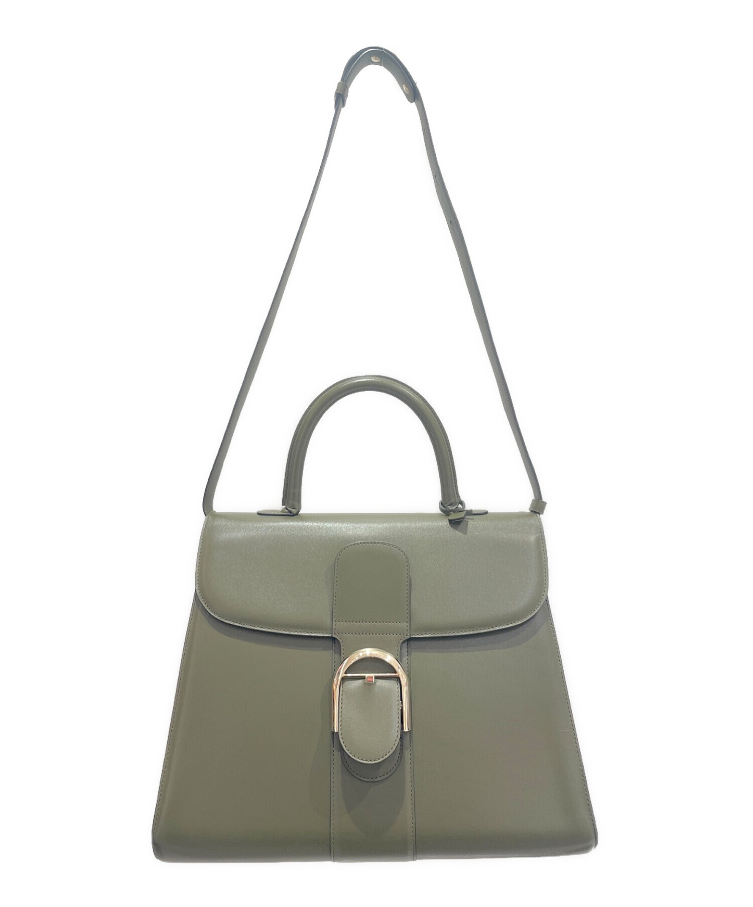 中古・古着通販】DELVAUX (デルヴォー) ブリヨンGM オリーブ サイズ:GM 中古・古着通販】DELVAUX (デルヴォー) ブリヨンGM オリーブ サイズ:GM