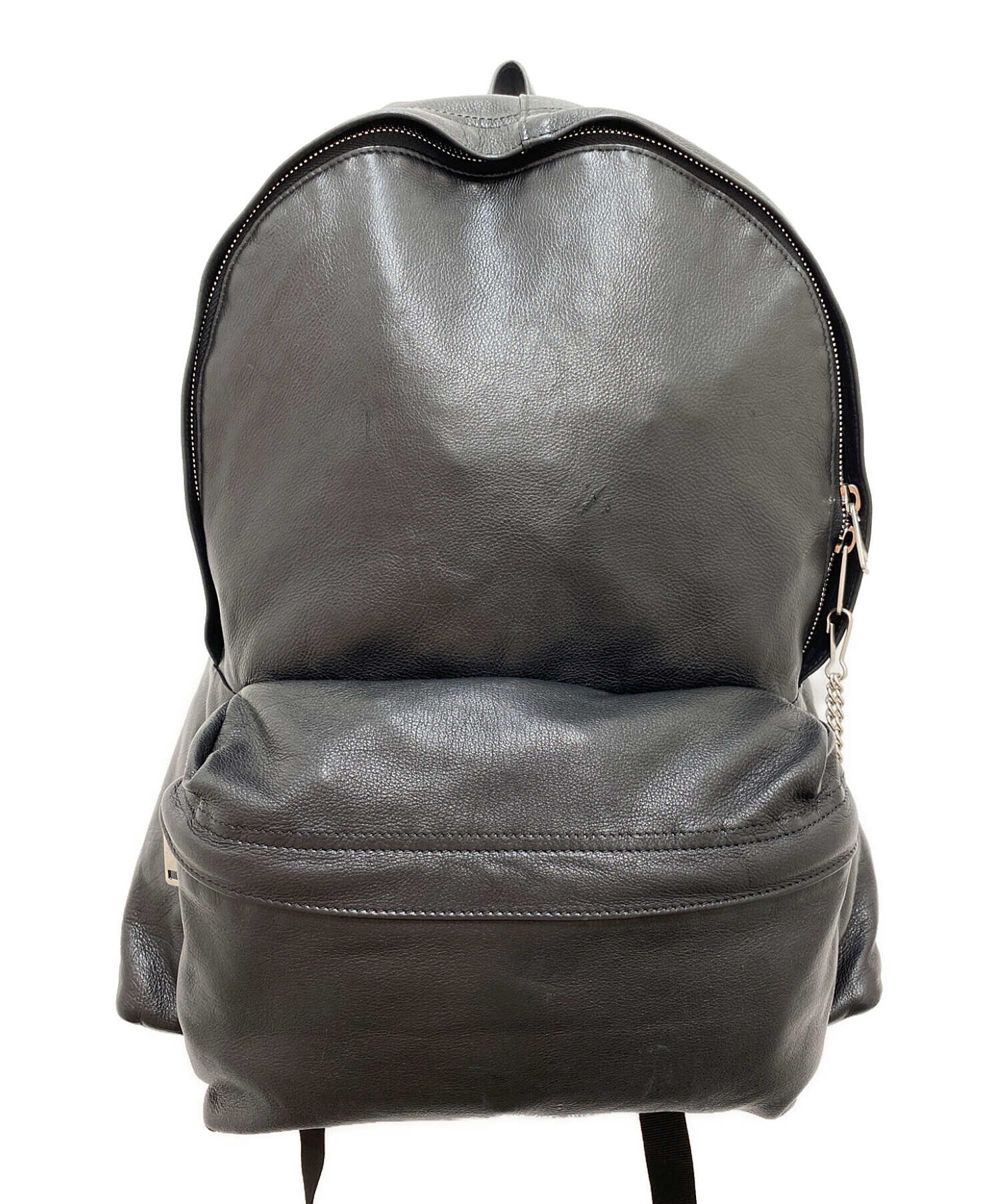 中古・古着通販】CELINE (セリーヌ) レザーバックパック ブラック