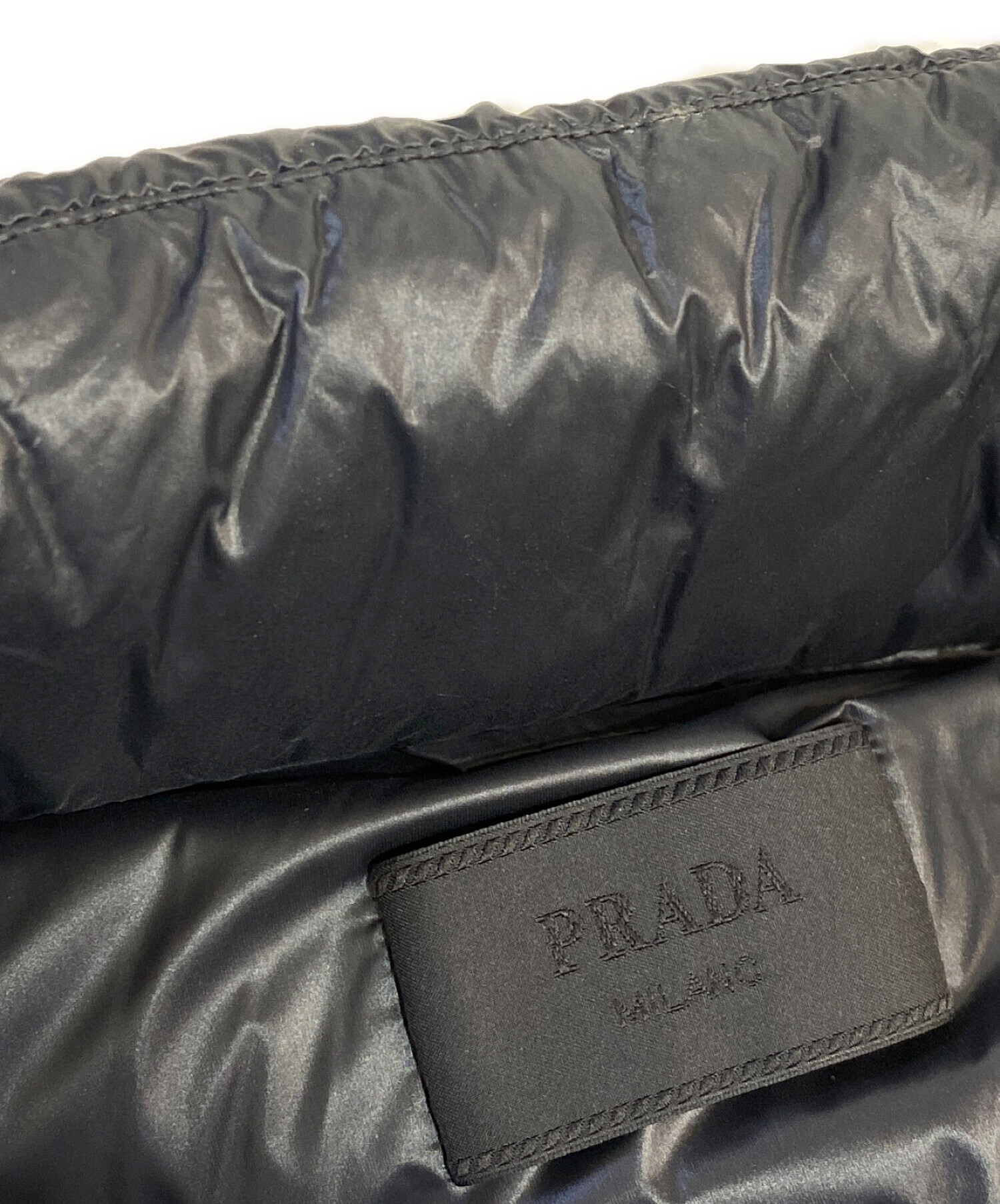 中古・古着通販】PRADA (プラダ) ナイロンダウンジャケット ブラック 