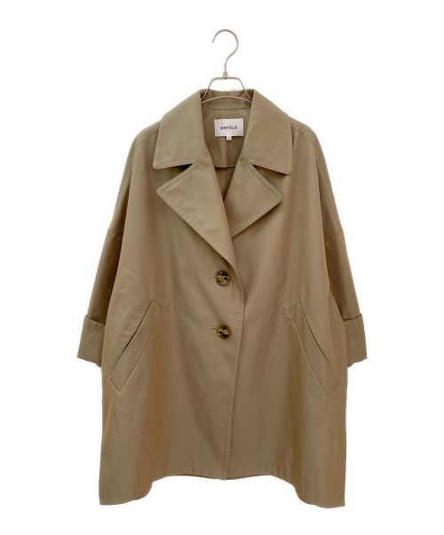 美品　ENFOLD ベージュ コクーンコート38 中古・古着通販】ENFOLD (エンフォルド) シャンブレーギャバ コクーン