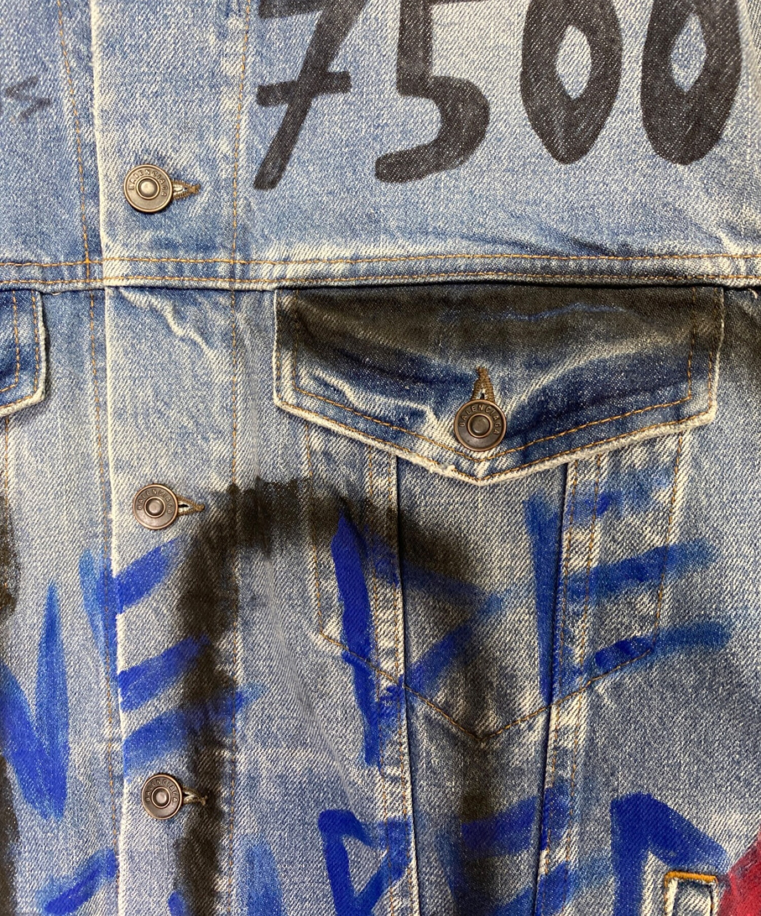 中古・古着通販】BALENCIAGA (バレンシアガ) Graphic Denim Jacket