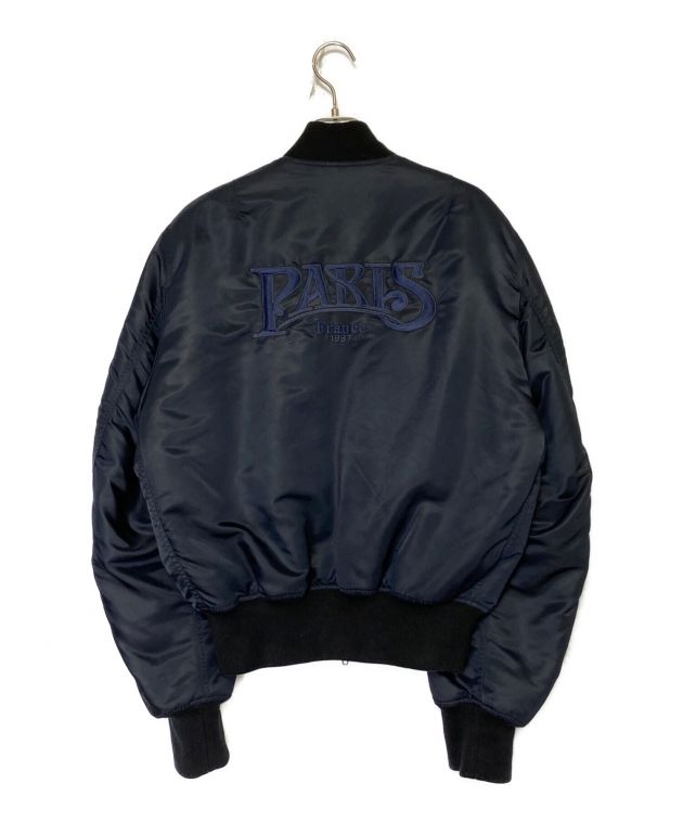 パリ購入品 バレンシアガ BALENCIAGA MA-1 ブルゾン 中古・古着通販】BALENCIAGA (バレンシアガ) PARIS刺繍MA-1ボンバー