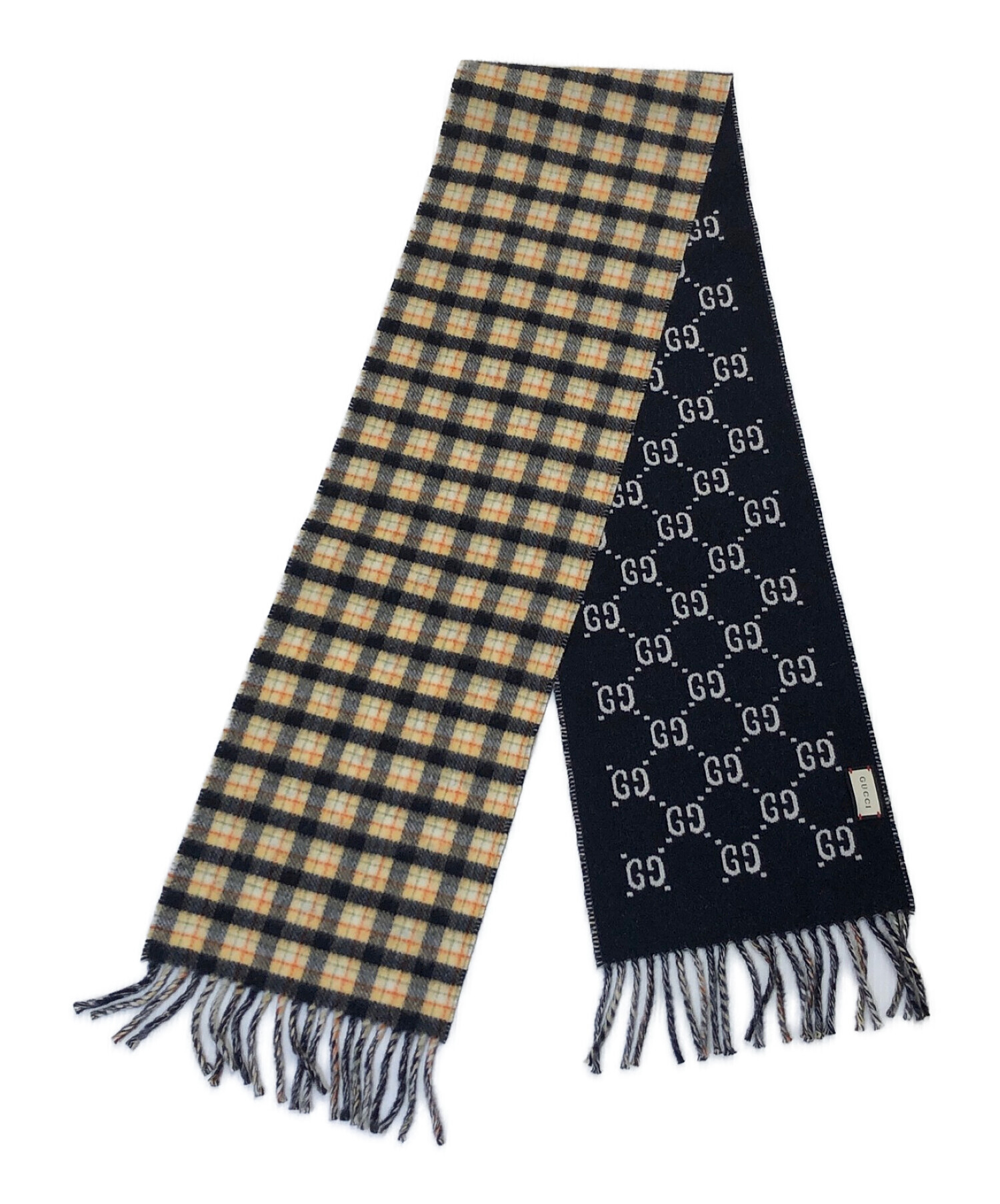 【未使用品】GUCCI チェック柄マフラー 中古・古着通販】GUCCI (グッチ) チェックマフラー サイズ:- 未使用品