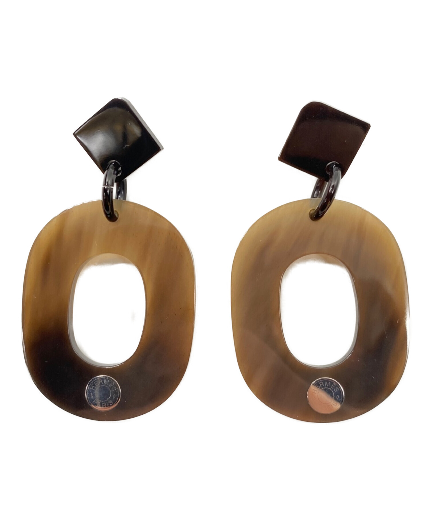 未使用❣️エルメス　バッファローホーンピアス 中古・古着通販】HERMES (エルメス) バッファローホーン ピアス サイズ