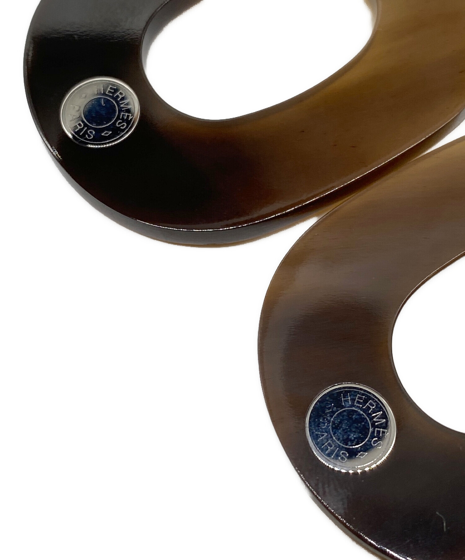 中古・古着通販】HERMES (エルメス) バッファローホーン ピアス サイズ