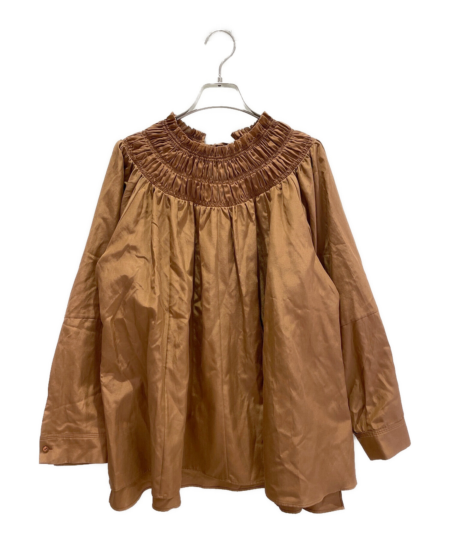 Drawer ドゥロワー シルクコットン ブラウス 36 DRAWER(ドゥロワー