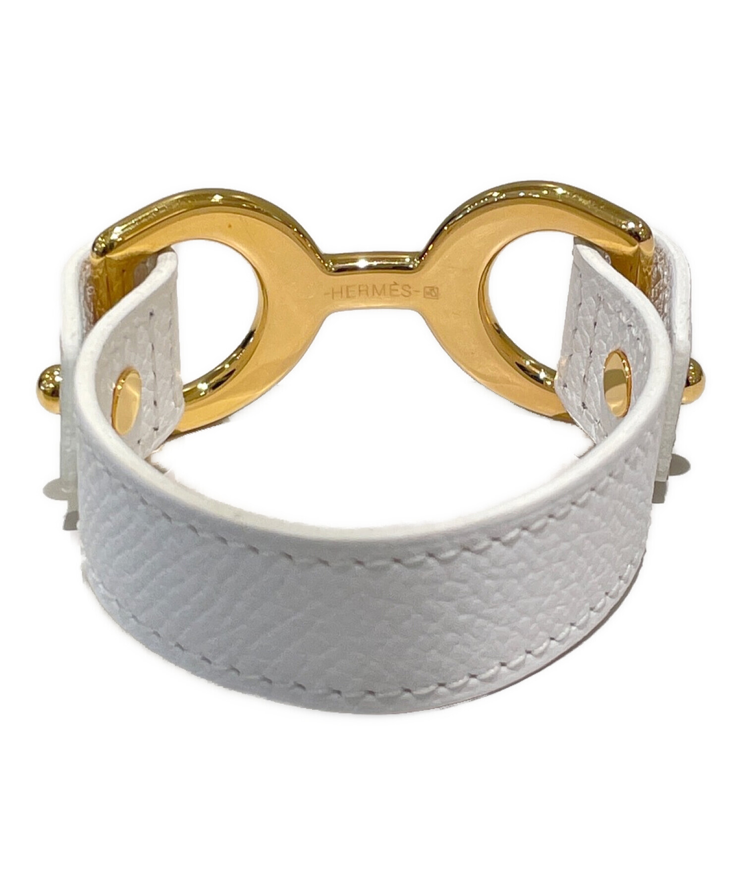 中古・古着通販】HERMES (エルメス) パヴァーヌバングル ホワイト