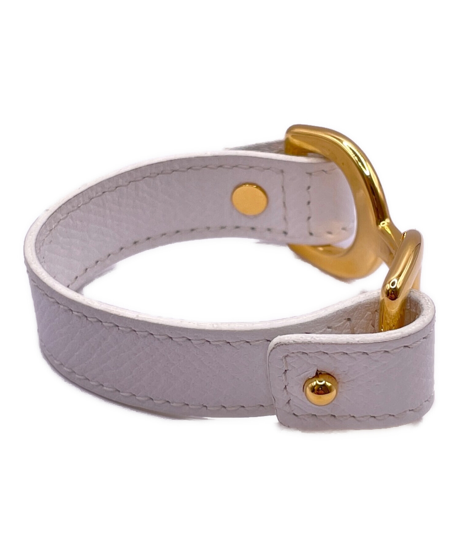 エルメス バングル パヴァーヌ ゴールド金具 レザー レディース HERMES HERMES バングル ゴールド金具 ジャンボブレス レディース エルメス