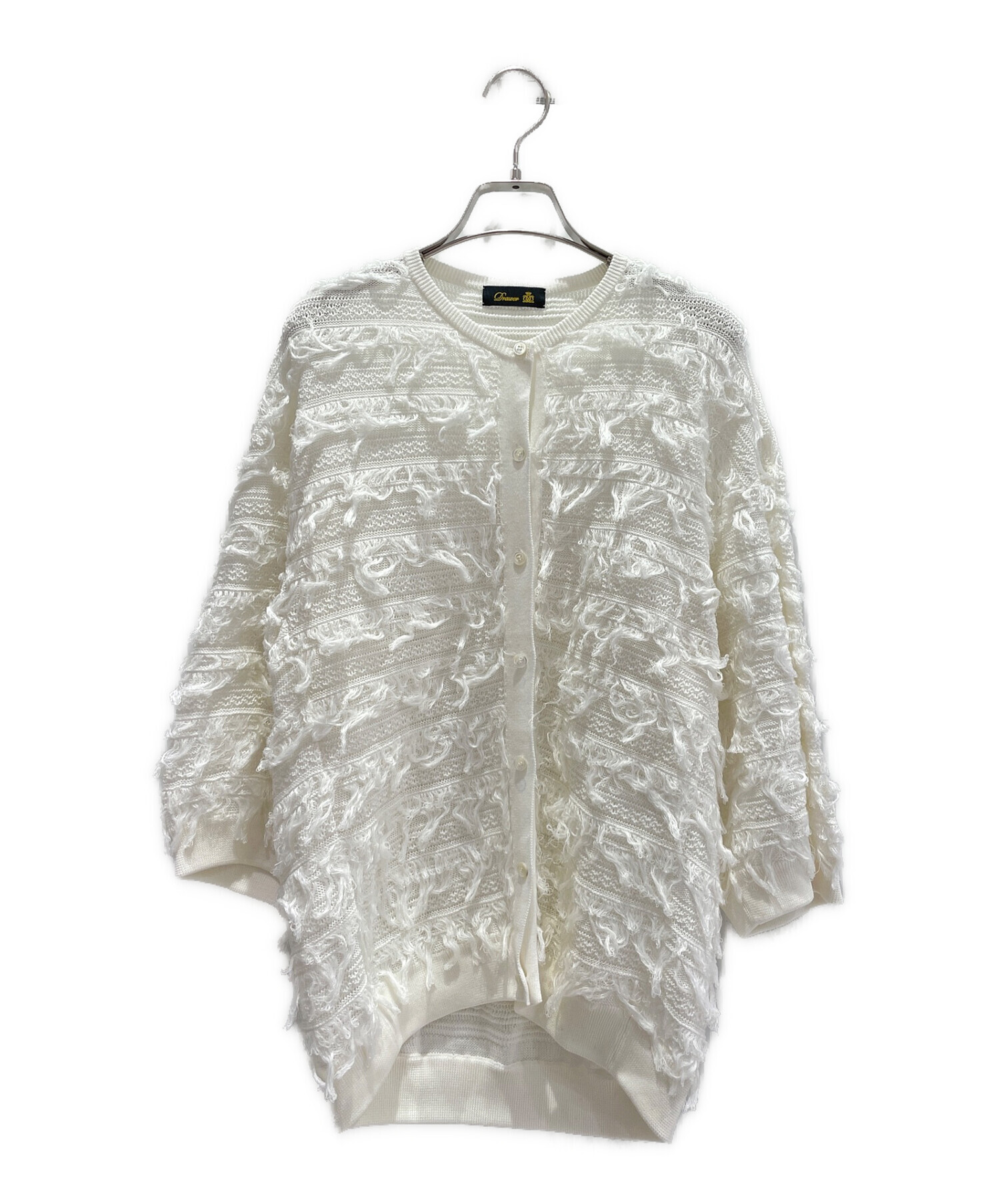 中古・古着通販】DRAWER (ドゥロワー) 14Gフリンジクルーネック