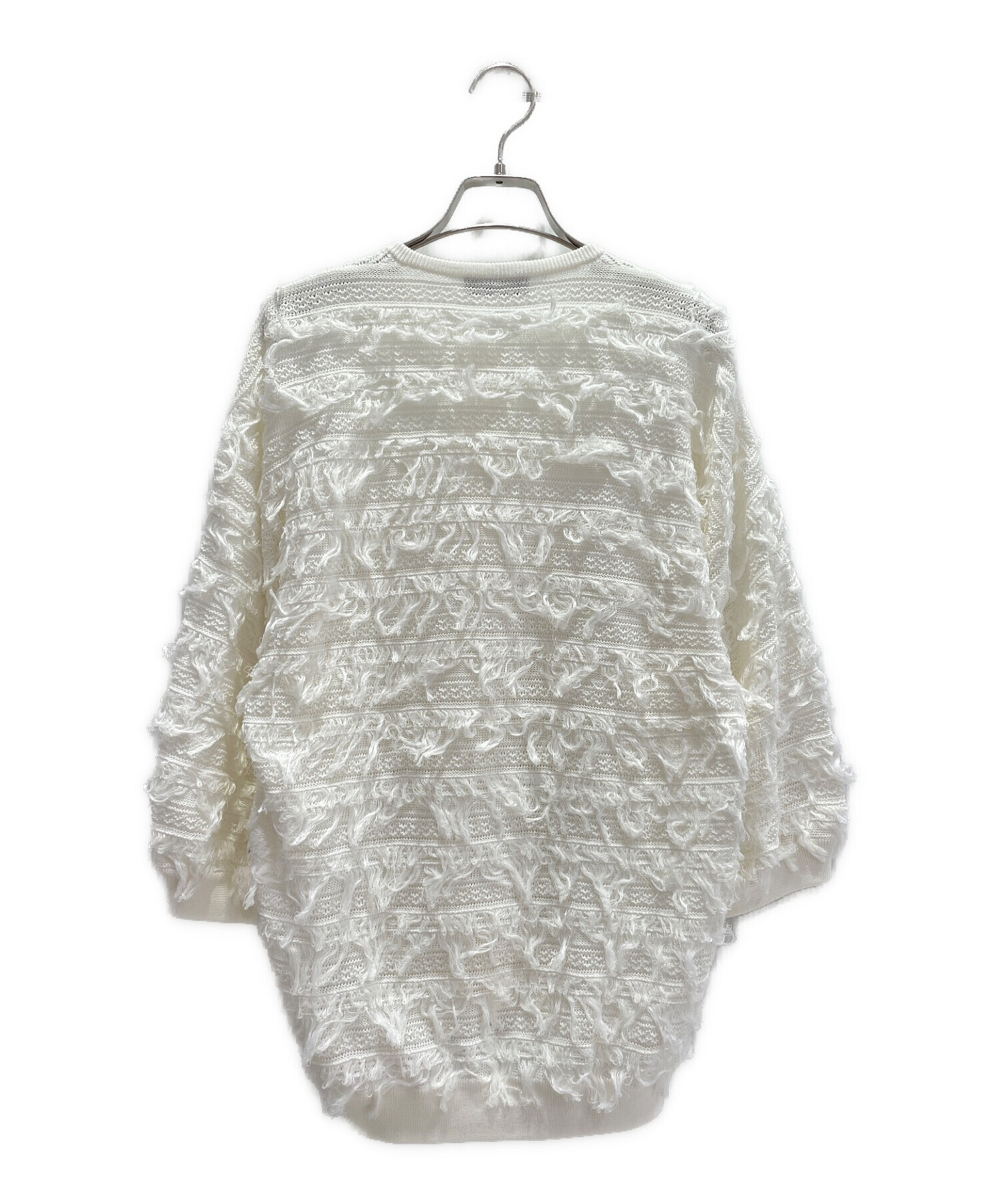 中古・古着通販】DRAWER (ドゥロワー) 14Gフリンジクルーネック