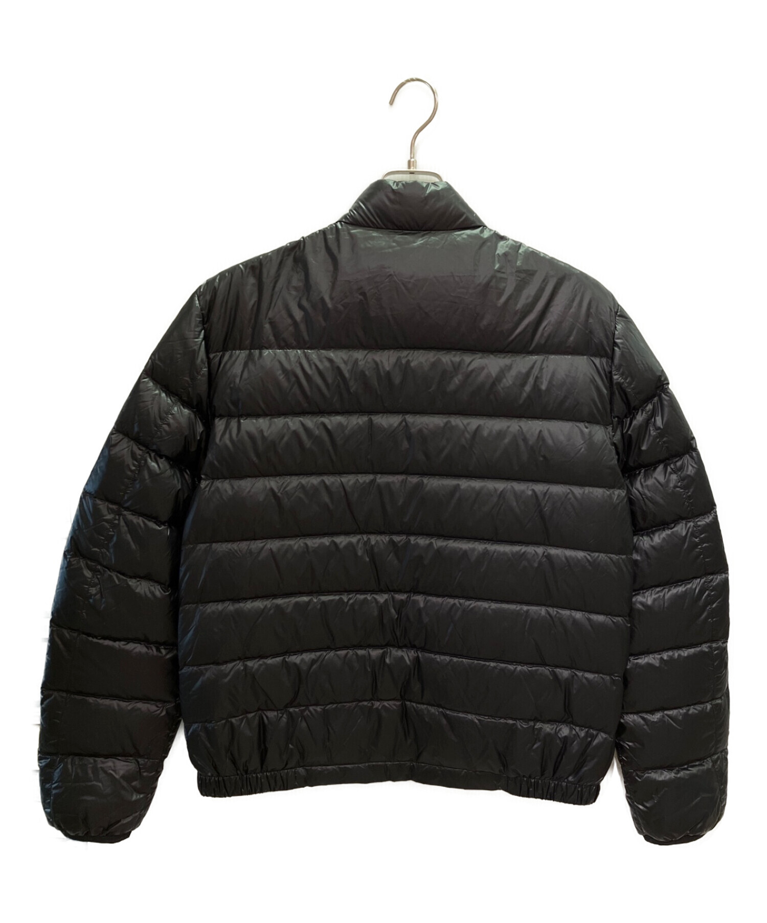 美品/50 XL相当☆プラダ/PRADA 袖ロゴプレート ニット切替 コンビ 