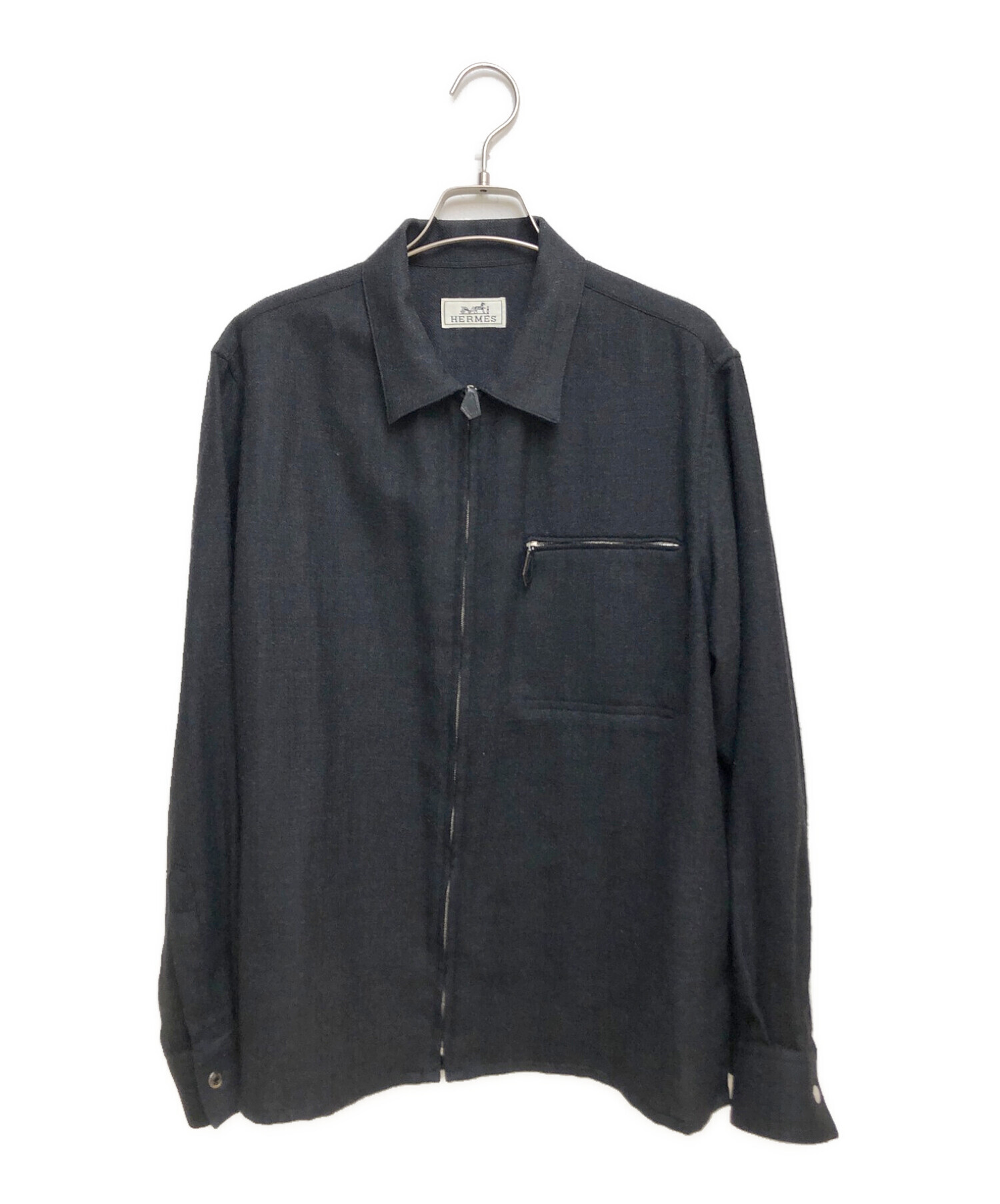 中古・古着通販】HERMES (エルメス) ジップシャツ グレー サイズ:40