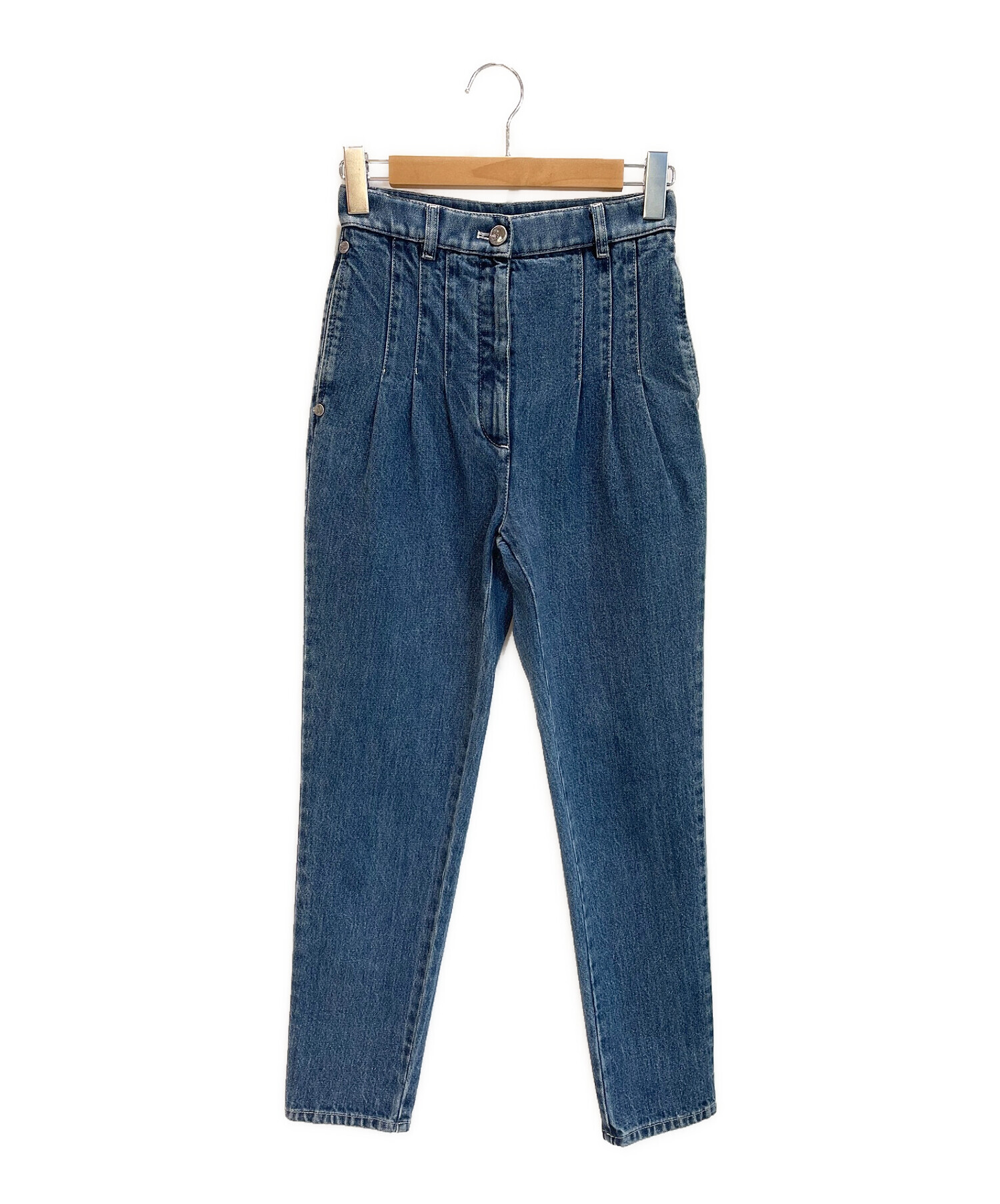 シャネル　CHANEL デニムパンツ　34 入手困難品　即完売品　2025 CHANEL - CHANEL 2025春夏SS ワイドパンツ 新作デニム 34入手困難 定価