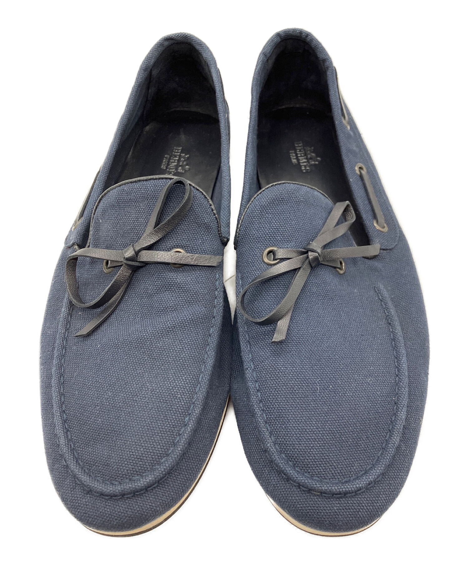 中古・古着通販】HERMES (エルメス) キャンバスデッキシューズ