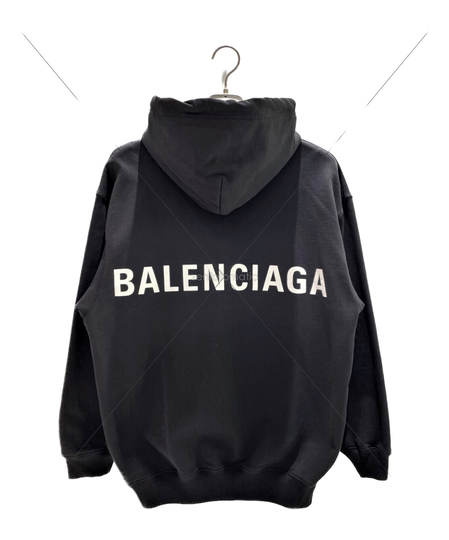 BALENCIAGA バックロゴ プルオーバー パーカー ブラック BALENCIAGA（バレンシアガ） 20AW バックロゴプルオーバーパーカー