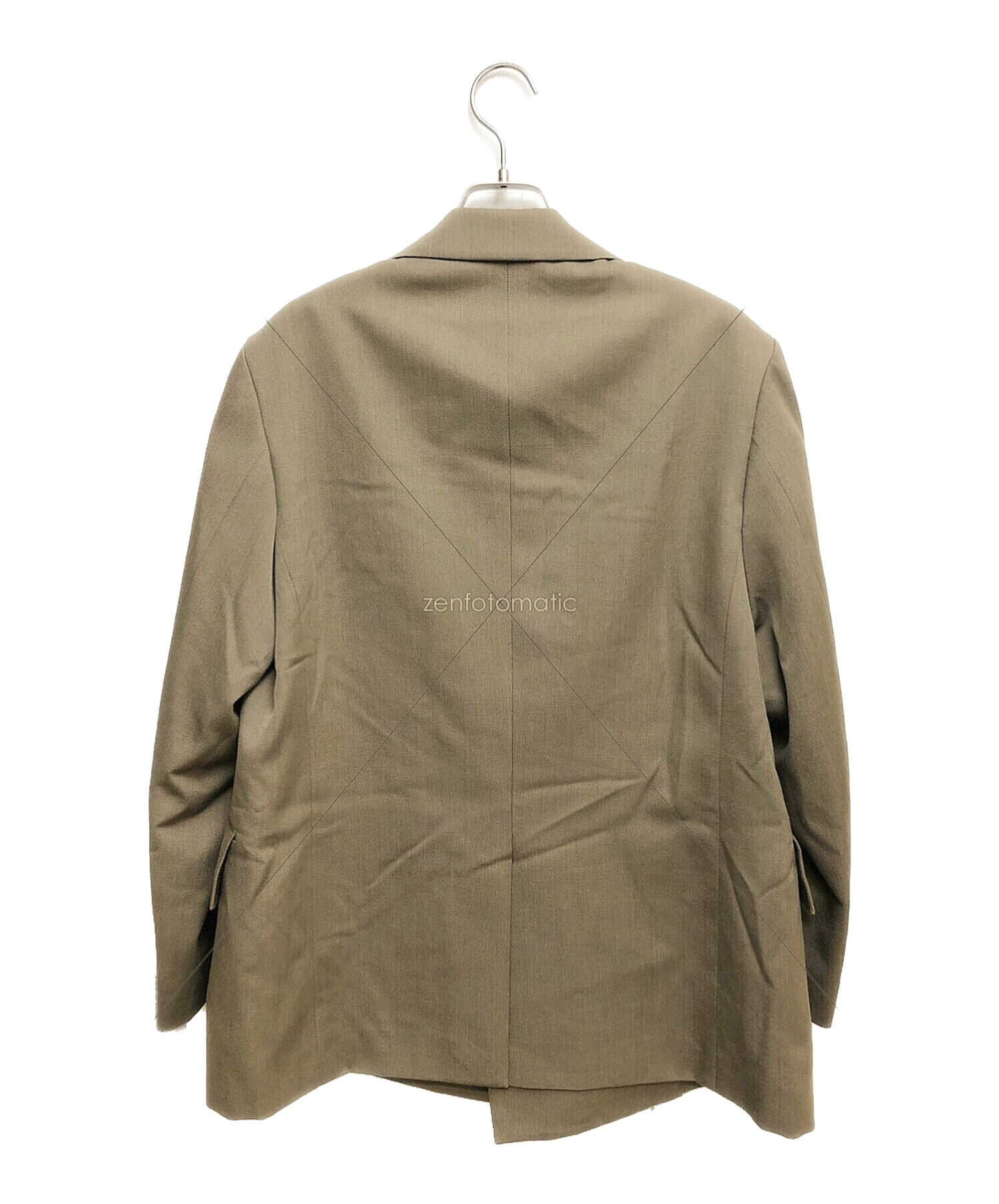 AURALEE ダブルブレストジャケット【カーキ】【L】 中古・古着通販】AURALEE (オーラリー) ウールキッドモヘアギャバジン