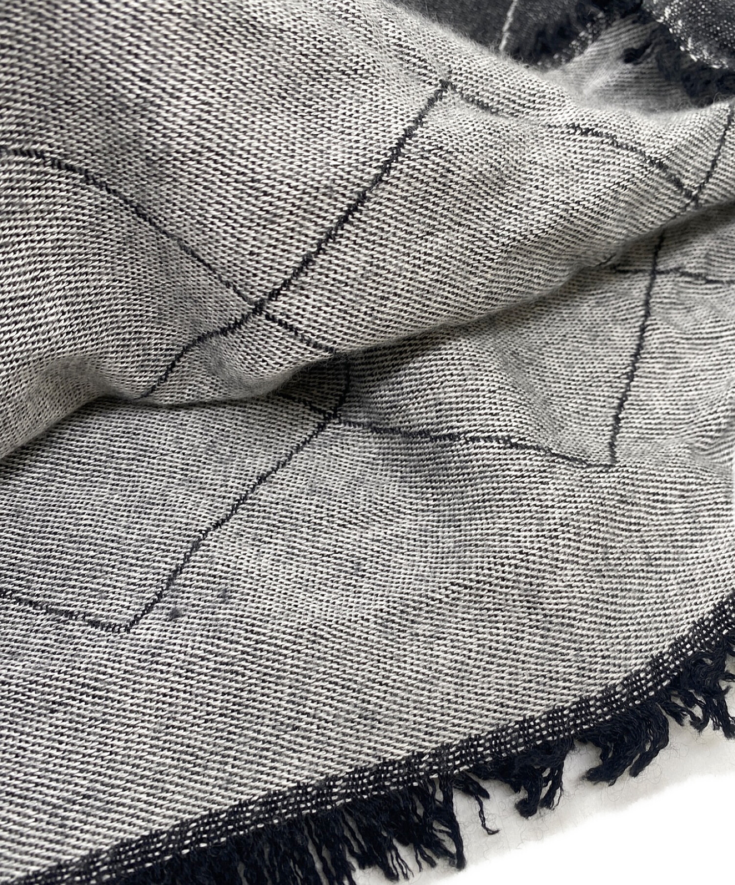 中古・古着通販】CHANEL (シャネル) ココマーク大判ストール グレー