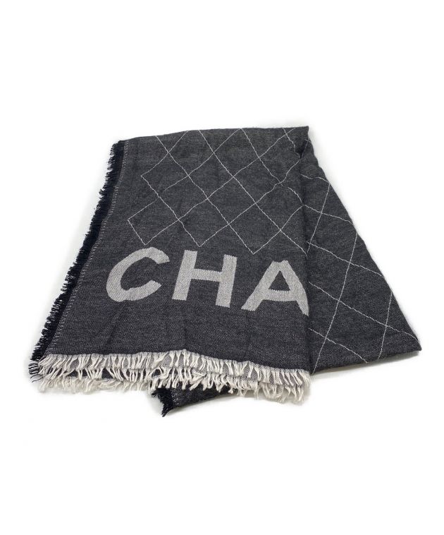 中古・古着通販】CHANEL (シャネル) ココマーク大判ストール グレー