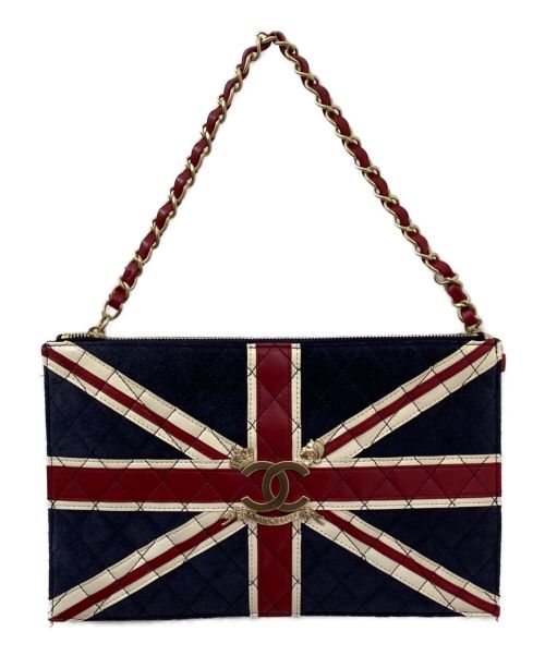 シャネル CHANEL マトラッセ ユニオンジャック ショルダーバッグ バッグ キャンバス ファブリック レディース ネイビー系 【中古】 中古・古着通販】CHANEL (シャネル) ユニオンジャックココマーク