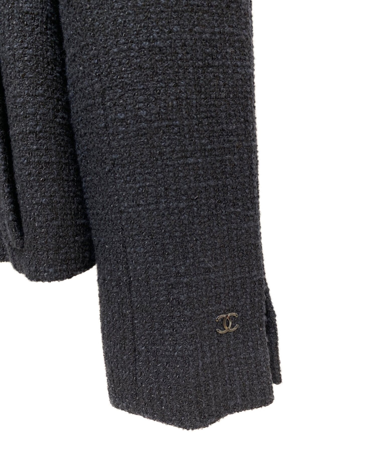 中古・古着通販】CHANEL (シャネル) ツイードジャケット ブラック