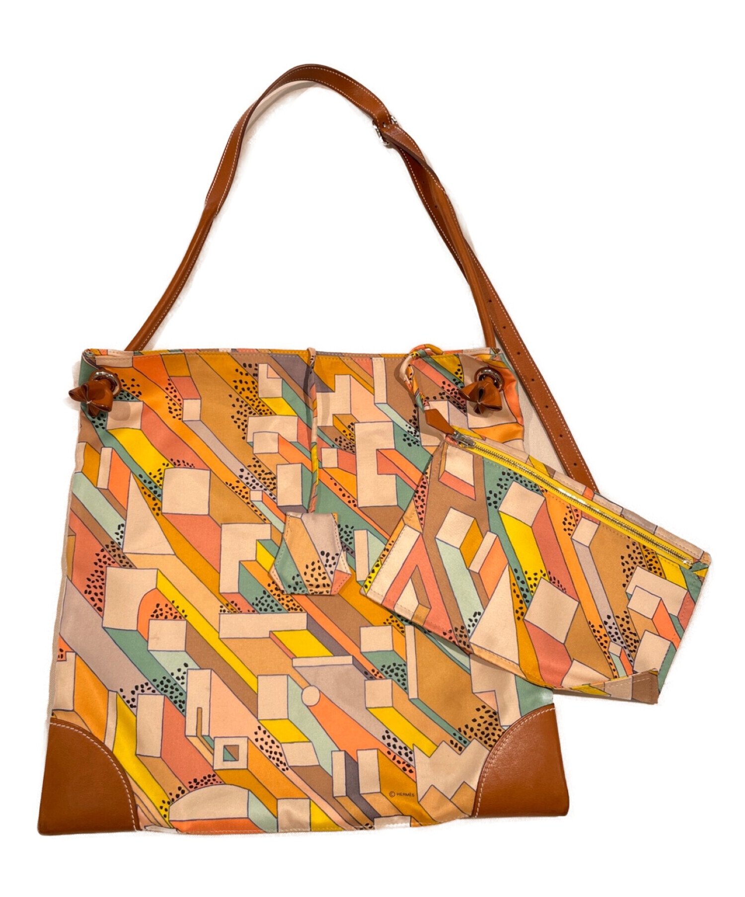 中古・古着通販】HERMES (エルメス) シルキーシティ33 マルチカラー 