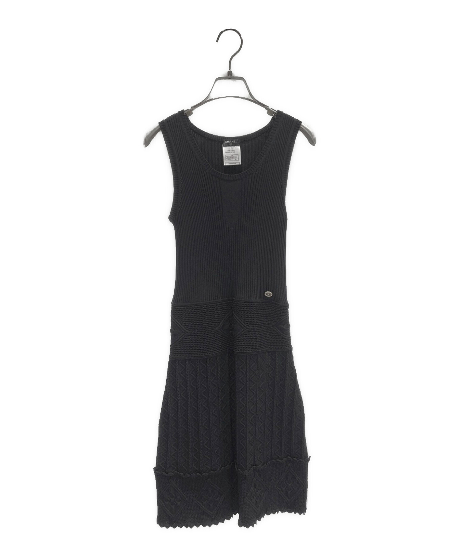 【未使用級】CHANELシャネル　ノースリーブニットワンピース 中古・古着通販】CHANEL (シャネル) ノースリーブニットワンピース